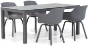 Tuinset 4 personen 180 cm Kunststof Grijs Lifestyle Garden Furniture Salina/Madras