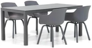 Tuinset 4 personen 180 cm Kunststof Grijs Lifestyle Garden Furniture Salina/Madras