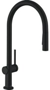 Hansgrohe Talis 1-gr keukenkraan 210 met uitttrekbare vuistdouche mat zwart 72800670