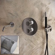 Saniclear Talpa Curved Pro inbouw badkraan rond chroom