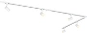 Smart railsysteem wit 1-fase 5-lichts incl. Wifi GU10 - Iconic Jeana