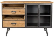 Dressoir Hout En Metaal - 113x40x75cm.