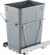 VEVOR 35 Qt uittrekbare prullenbak voor keukenkastjes, onderbouwprullenbak met robuust metalen schuifsysteem met volledige uittrekfunctie en handgreep voor gootsteenprullenbak