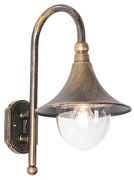 Klassieke buiten wandlamp antiek goud IP44 - Daphne Klassiek / Antiek E27 IP44 Buitenverlichting rond