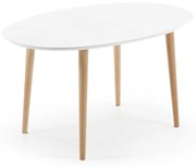 Kave Home Oqui Uitschuifbare Eettafel Wit 140 Cm