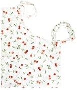 Schort, bio-katoen, kers, 85 x 90 cm