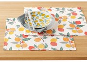 Placemat (set van 2), gecoat katoen, Citron