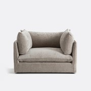 XL fauteuil Malo in getextureerd fluweel