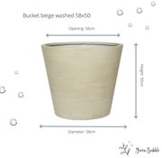 Pot Bucket Beige Washed