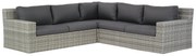 Hoek loungeset 5 personen Wicker Grijs Garden Collections Amico
