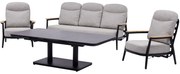 Savanna verstelbare loungeset 4 delig antraciet aluminium