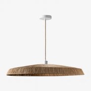 Raffia Plafondlamp Velcko Natuurlijk - Sklum