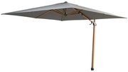 4-Seasons Siesta Premium Zweefparasol 300 x 300 cm Woodlook Frame - Charcoal