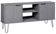vidaXL Tv-meubel New York Range massief grenenhout grijs