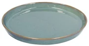 Bord reactieve glazuur, steengoed, groen,Ø 20,5 cm