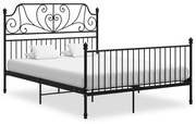 vidaXL Bedframe metaal zwart 140x200 cm