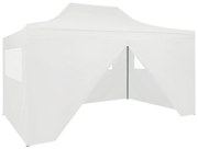 vidaXL Partytent met 4 zijwanden inklapbaar 3x4,5 m wit