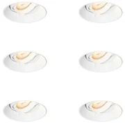 Set van 6 Moderne inbouwspot wit GU10 rond trimless - Oneon GU10 Binnenverlichting Lamp