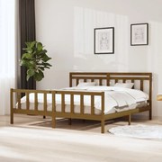 vidaXL Bedframe massief hout honingbruin 200x200 cm