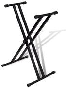 vidaXL Verstelbare keyboardstandaard dubbel X-frame