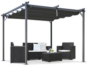 Antraciet terraspergola La Palma 3x3 Garden Point