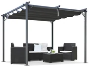 Antraciet terraspergola La Palma 3x3 Garden Point
