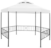 vidaXL Tuinprieel 180 g/m² 323x275x265 cm wit