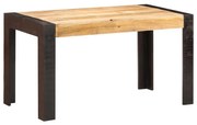 vidaXL Eettafel 140x70x76 cm massief ruw mangohout