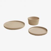 12-delige Servies Set Van Marlena Steengoed Beige Amandelroos - Sklum