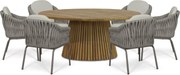 Tuinset 6 personen 180 cm Rope Taupe Santika Furniture Santika