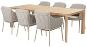 4 Seasons Outdoor Eros tuinset latte met Lucas tafel 240 x 100 cm * Sale * Tuinset   beige weerbestendig