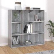 vidaXL Boekenkast 98x30x98 cm grijs sonoma eikenkleurig