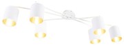 Moderne plafondlamp wit 6-lichts - Lofty Modern E14 cilinder / rond rond Binnenverlichting Lamp