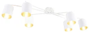 Moderne plafondlamp wit 6-lichts - Lofty Modern E14 cilinder / rond rond Binnenverlichting Lamp