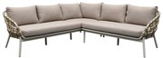 Montreal hoekbank loungeset 2 delig taupe rope