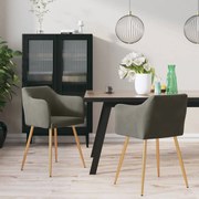 vidaXL Eetkamerstoelen 2 st fluweel donkergrijs