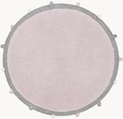 Wasbaar rond katoenen kindervloerkleed Bubbly, handgemaakt