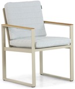 Tuinstoel Aluminium/Teak Taupe-naturel-bruin Lifestyle Garden Furniture Faro