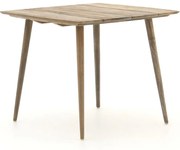 Tuin eettafel ROUGH | Vierkant  | Tuintafel Teakhout | 90x90cm | 4 personen | Kees Smit Tuinmeubelen