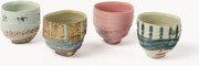 Handbeschilderde mokken Artist Ceramics, 4-delig