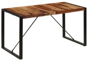 vidaXL Eettafel 140x70x75 cm massief sheeshamhout