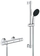 GROHE Precision Start Doucheset - thermostatische douchekraan - met glijstangset - 60cm - ronde handdouche - 1 straalsoort - gladde doucheslang - chroom 34597001