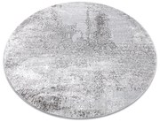 Tapijt MEFE modern  Rond ,  8731 Versleten ,  vintage - Structureel,  twee poolhoogte , grijskleuring