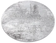 Tapijt MEFE modern  Rond ,  8731 Versleten ,  vintage - Structureel,  twee poolhoogte , grijskleuring