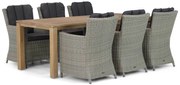 Tuinset 6 personen 220 cm Wicker Taupe Garden Collections Venerdi/Bristol