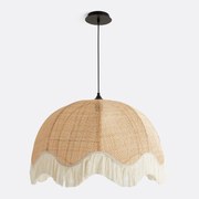 Hanglamp in rotan, met franjes,Ø69 cm, Daphné