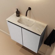 Mondiaz Ture DLux toiletmeubel 60cm plata met wastafel ostra midden zonder kraangat