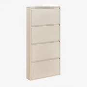 Logan Stalen Schoenenrek Tapioca Beige & 4 Deuren - Sklum