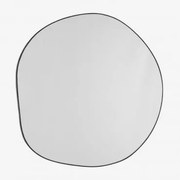 Wandspiegel In Mdf 60x60 Cm Nonceva Zwart - Sklum