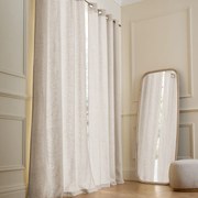 Gordijn in gewassen linnen met voering, met oogjes, Private